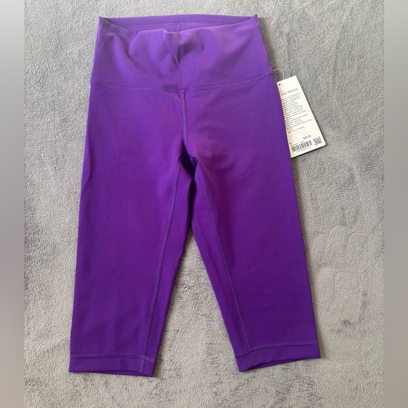 Lululemon Wunder Train High-Rise Crop 15" College Purple Size 6 - Picture 2 of 5